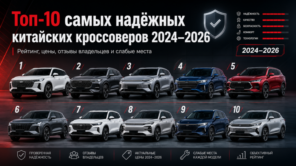 Топ-10 надёжных китайских кроссоверов